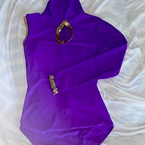 Size large,purple leotard majorette dance uniform